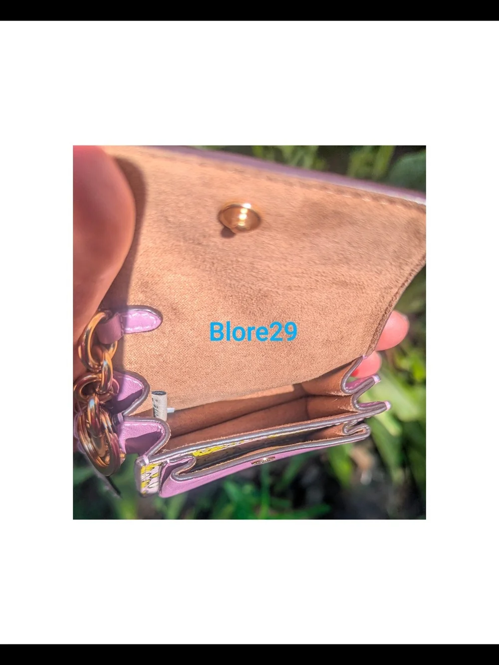 NWT Mini Klare Bag Charm With Blocked Floral Print Coach